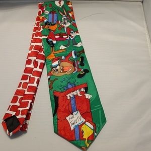 Vintage Looney tunes men's Christmas tie